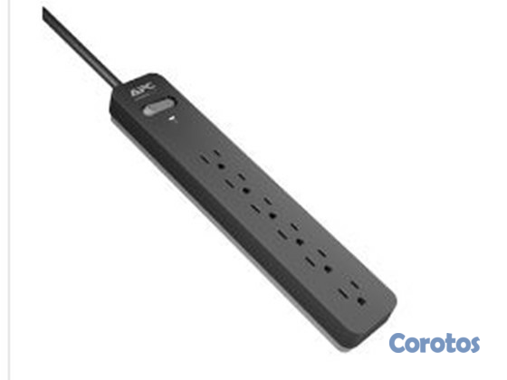 computadoras y laptops - PROTECTOR REGLETA APC PE63 ESSENTIAL SURGEARREST, 6 SALIDAS 3 PIES DE CORD, 120V