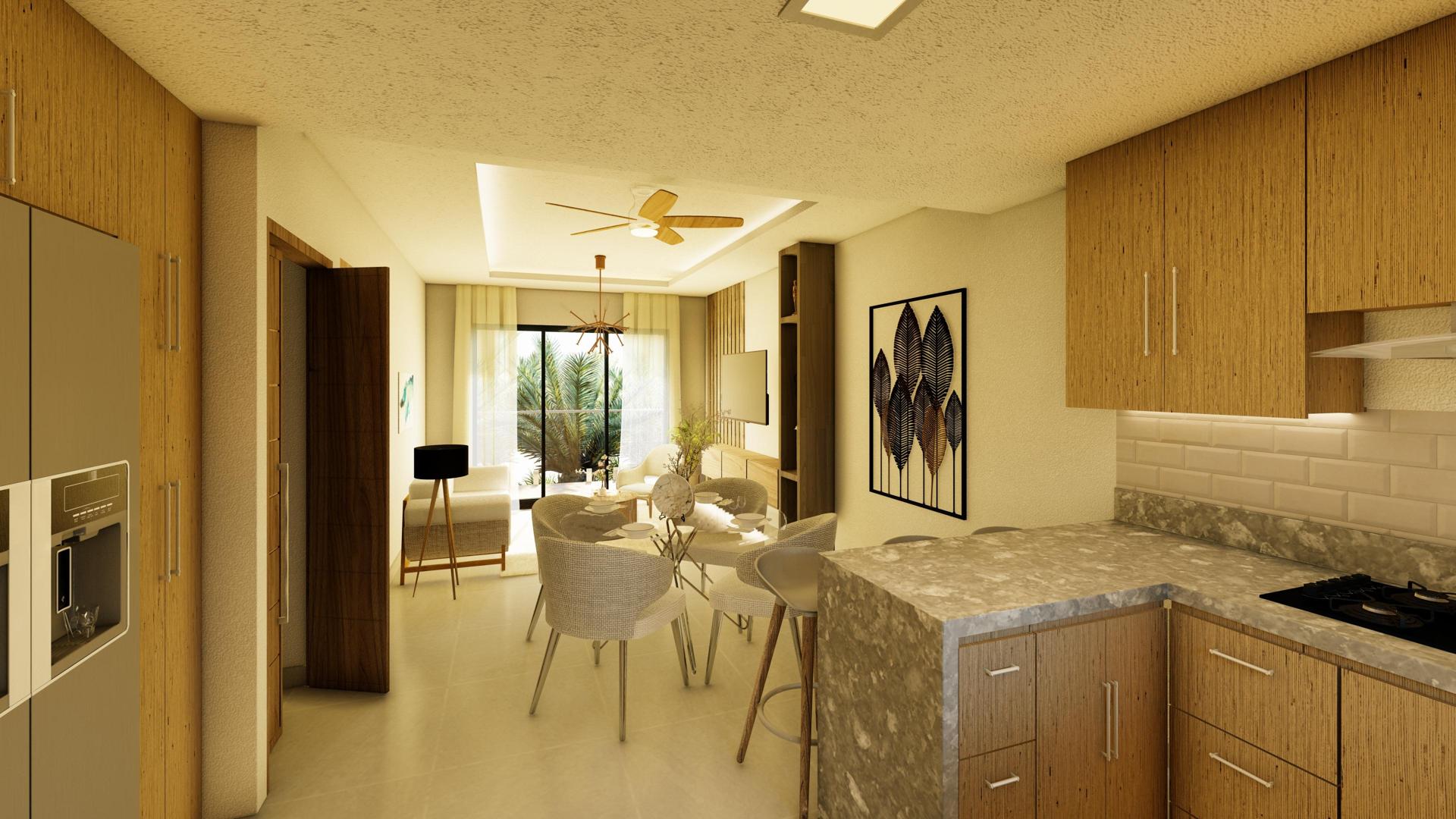 apartamentos - Apartamentos de Venta en  Bávaro Punta Cana. Proyecto Cerrado Palm Beach 9