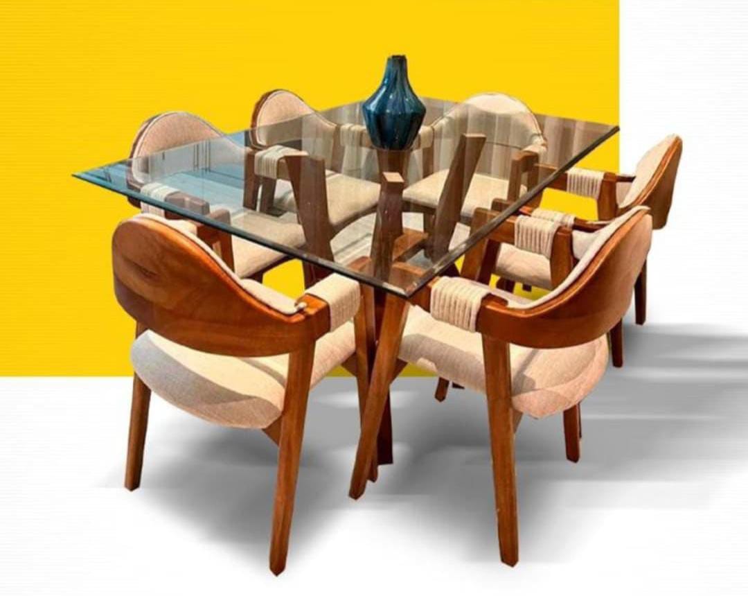 muebles y colchones - Comedor de seis sillas moderno ✨  0