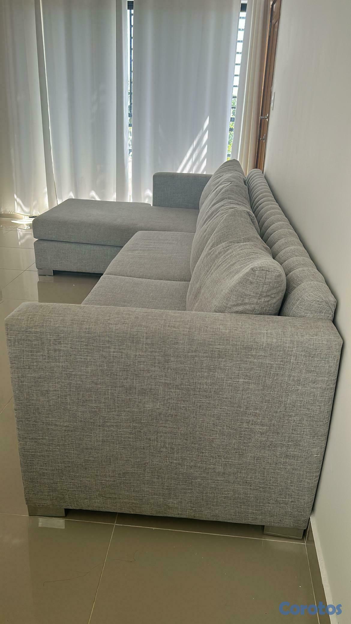 muebles y colchones - Mueble L en venta, color gris. 2