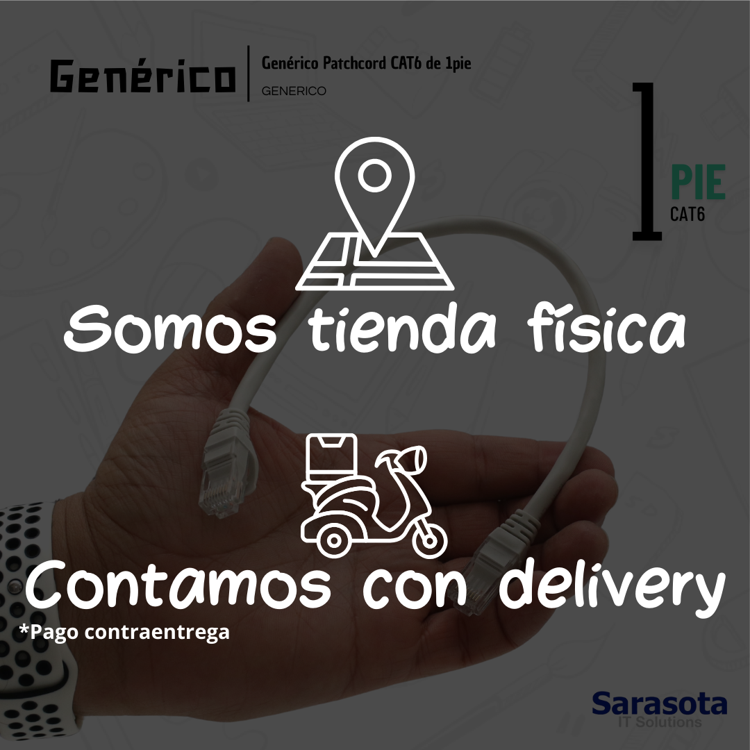 accesorios para electronica - Patch Cord RJ45 CAT6 de 1 pie 1