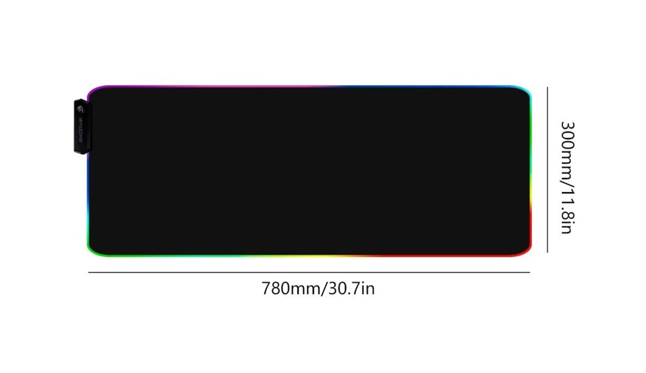 accesorios para electronica - Mousepad Gaming RGB de escritorio para Teclado y Ratón, Goma Impermeable con Bas 5