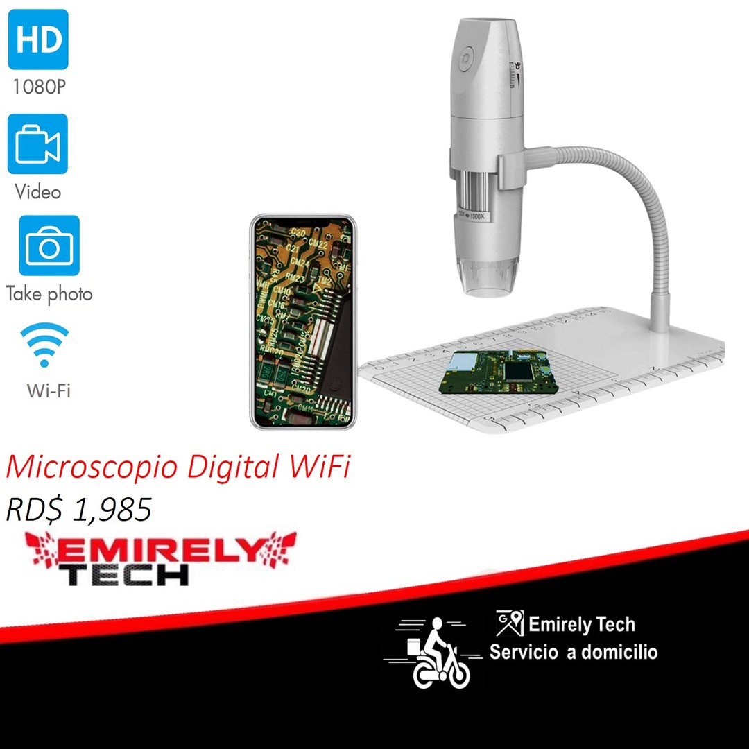 equipos profesionales - Microscopio Digital inalámbrico WiFi brazo Flexible USB para iPhone Android PC