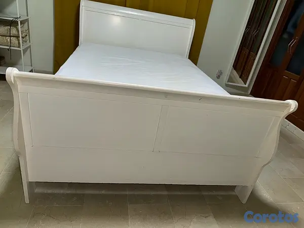 muebles y colchones - Cama Queen matrimonial (armazón de Pino + colchon/base Sealy postopédico) 6