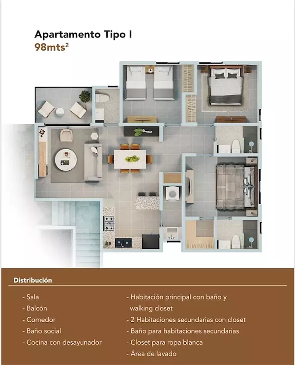 apartamentos - Apartamento en plano de venta en Los llanos de Gurabo 7