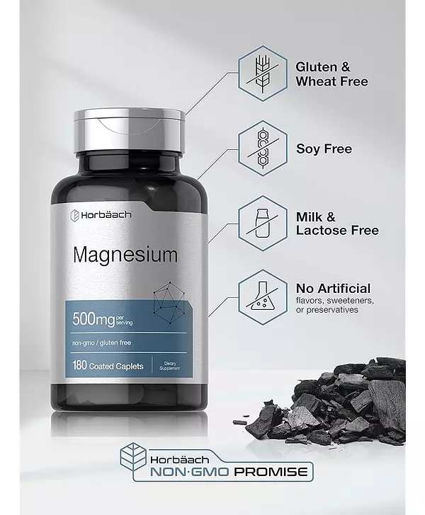 Salud y Equipamiento Médico - Magnesio 500mg | 180 Comprimidos | Suplemento Vegetariano 4