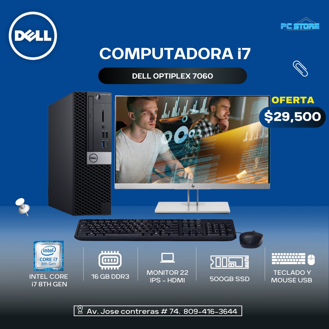 computadoras y laptops - Computadora completa i7 8th Gen , 16GB  / 256 SSD
