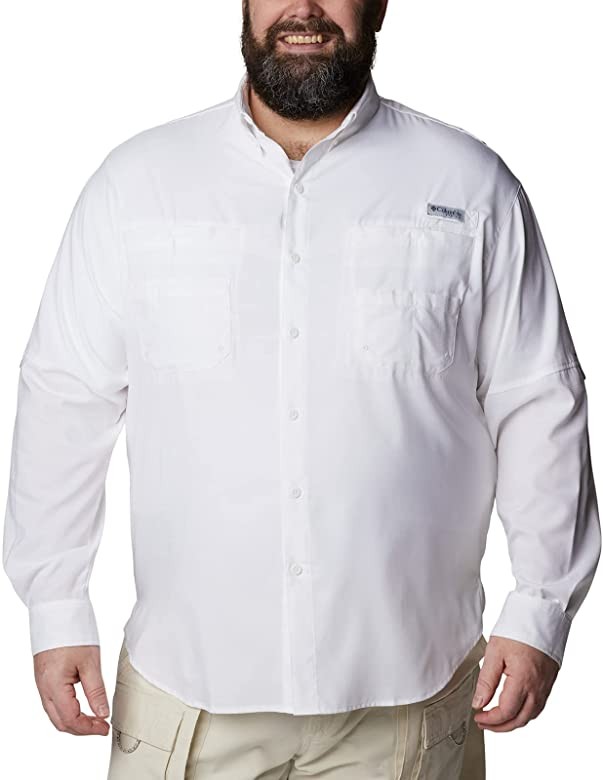ropa para hombre - Camisa blanca de manga larga Columbia Tamiami Ii original para hombre SIZE XL