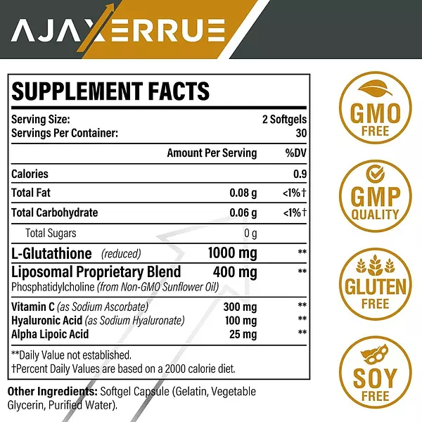 Salud y Equipamiento Médico - Glutation 60 Capsulas Ajaxerrue - - Unidad A $4448 2