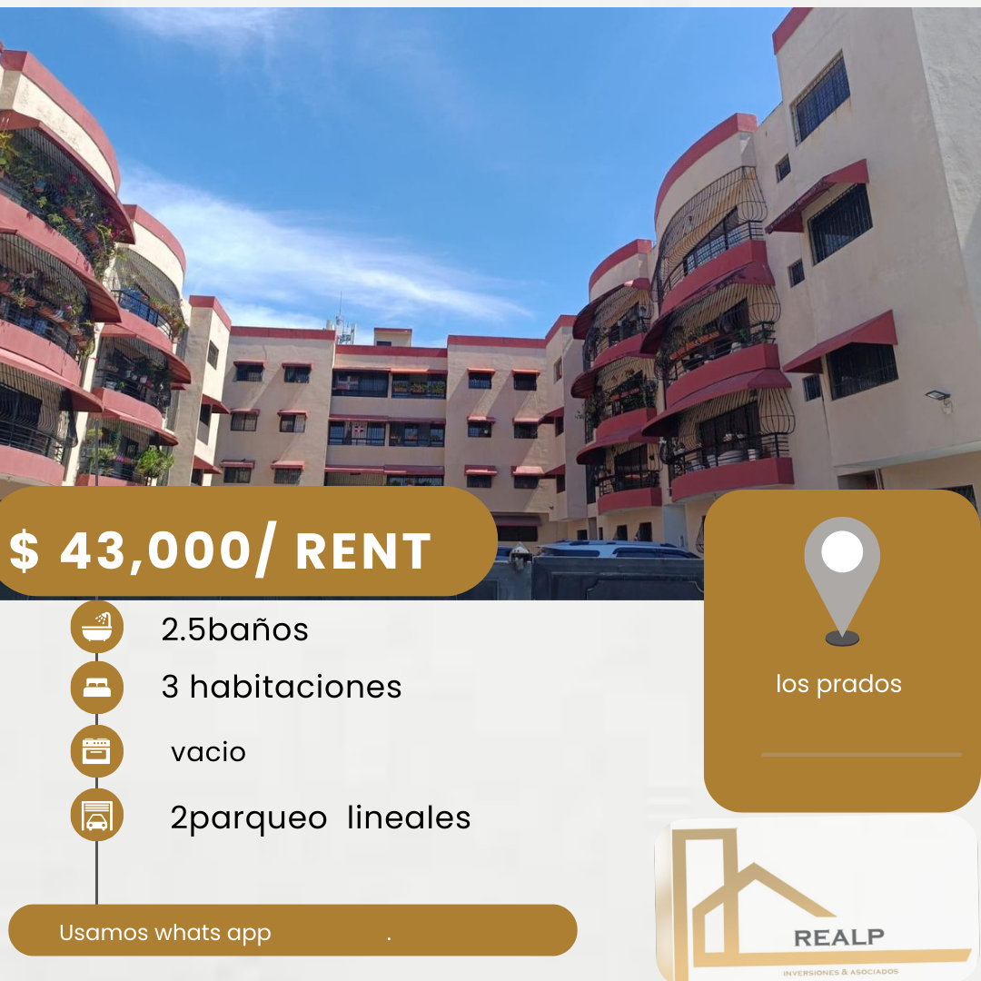 apartamentos - hermoso apartamento en los prados 