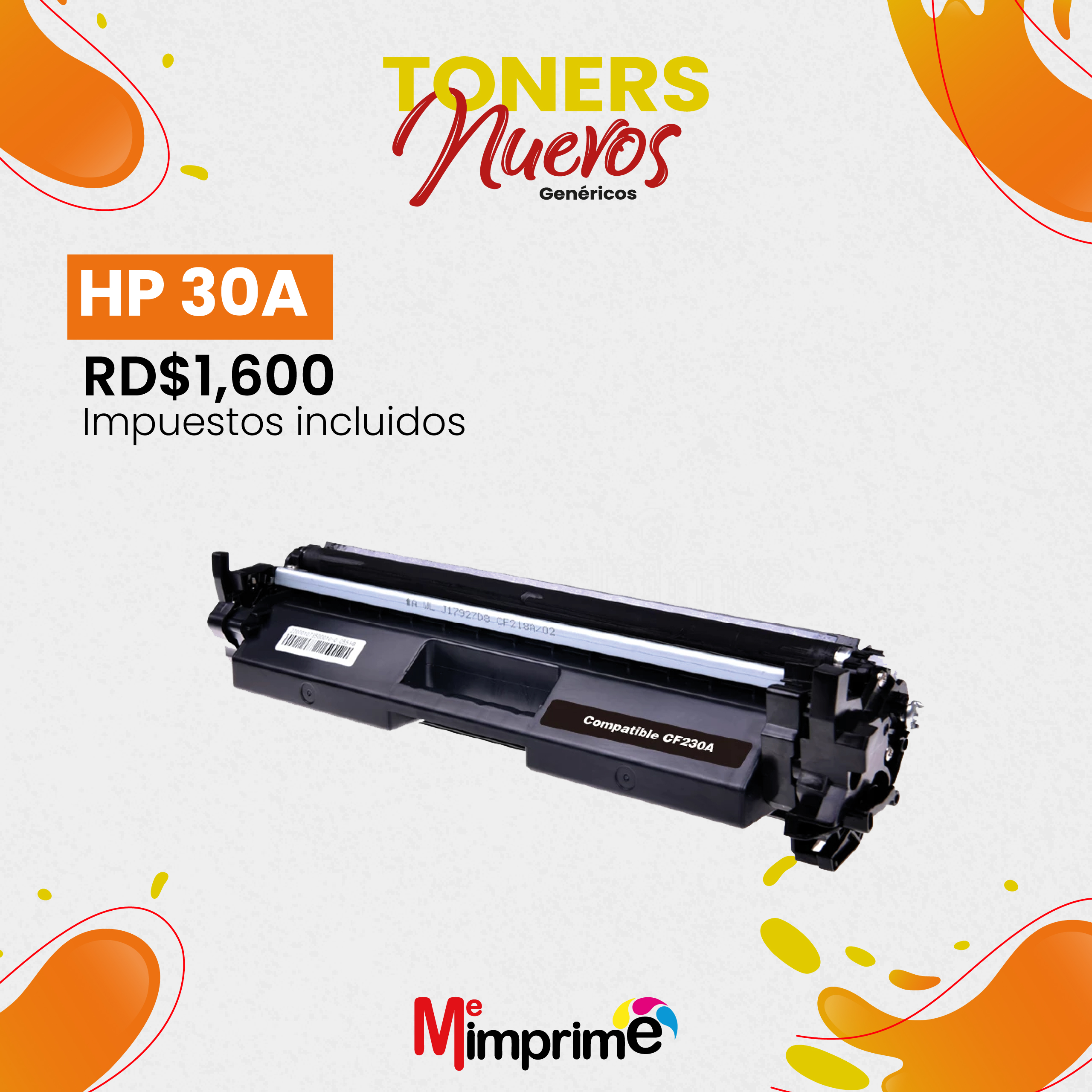 impresoras y scanners - Toner Generico HP 30A
