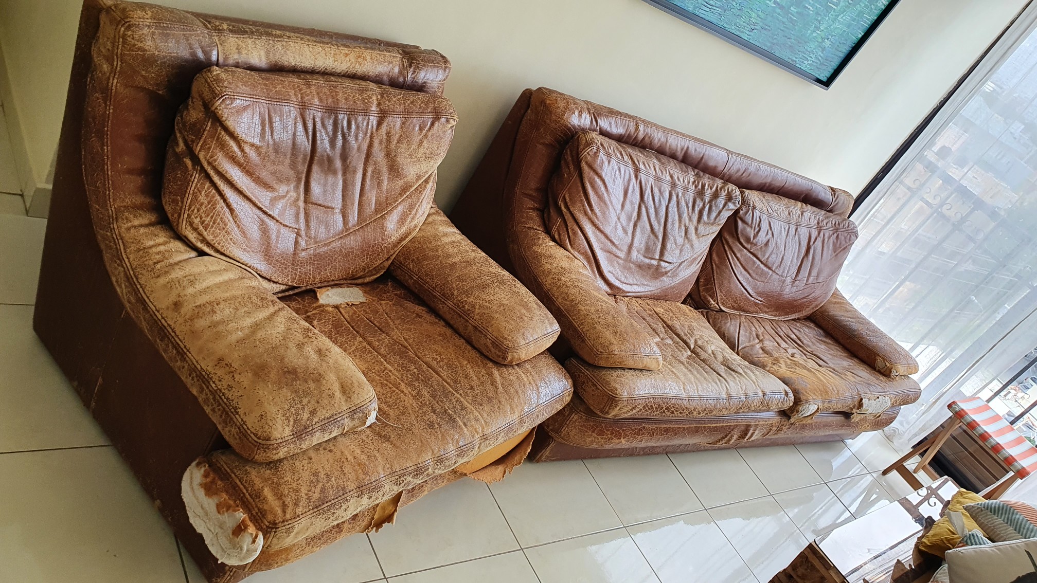 muebles y colchones - Juego de mueble Roche Bobois - Sofa cama - Sillon