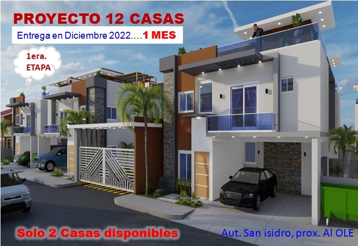 casas - Vendo 2 Casas casi lista, Proyecto de 12 Casas, a 3 min del OLE, Aut. San isidro