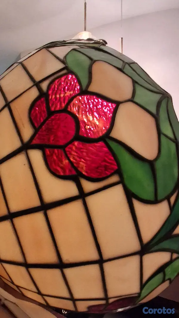 decoración y accesorios - Lampara colgante en vitral 100% 6