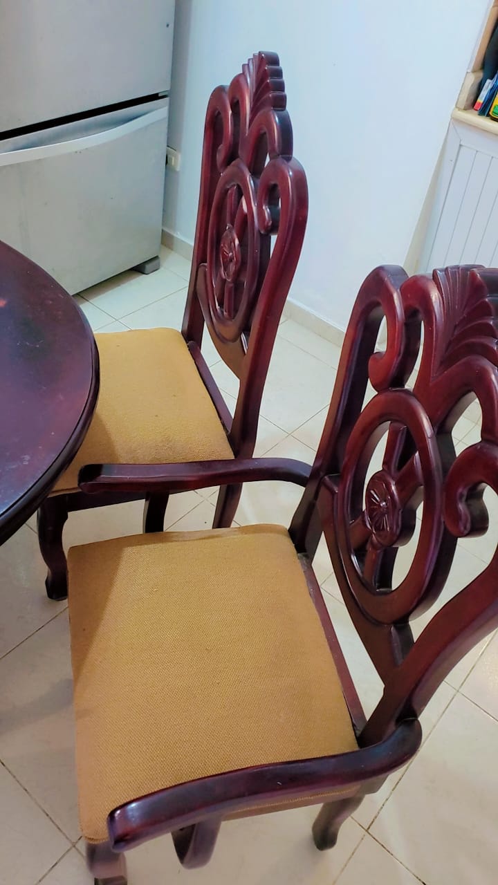 muebles y colchones - comedor 6 sillas en caoba  2