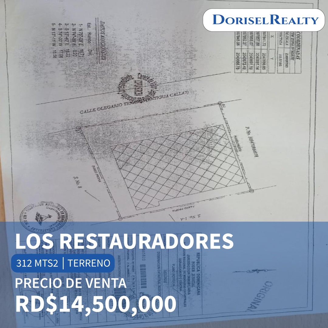 solares y terrenos - VENTA DE TERRENO EN LO MEJOR DE LOS RESTAURADORES