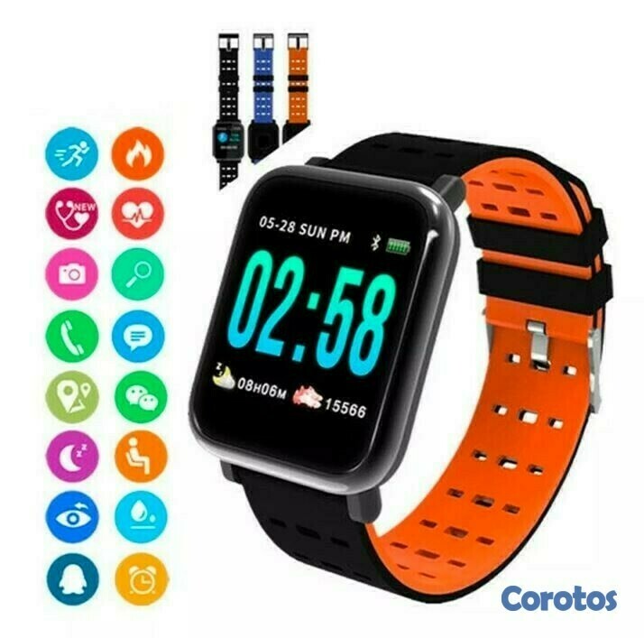 accesorios para electronica - Smartwatch fitness A6, monitorea tu salud y recibe las notificaciones de mensaje 1