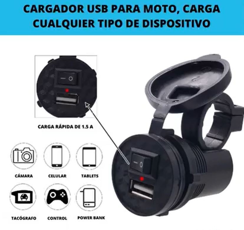 otros electronicos - Cargador de teléfono para motor pasola motocicleta 3