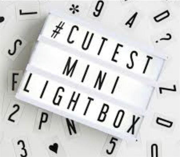 Caja con luz y letras para poner mensajes