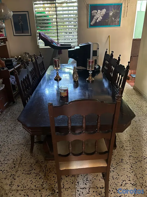 muebles y colchones - Comedor de 8 sillas en caoba 2