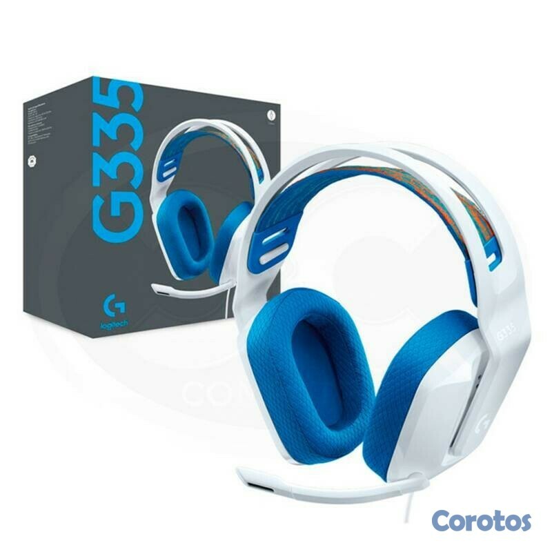 computadoras y laptops - AUDIFONO CON MICROFONO LOGITECH G335 STEREO PARA GAMING, COLOR BLANCO, PESO 240  1