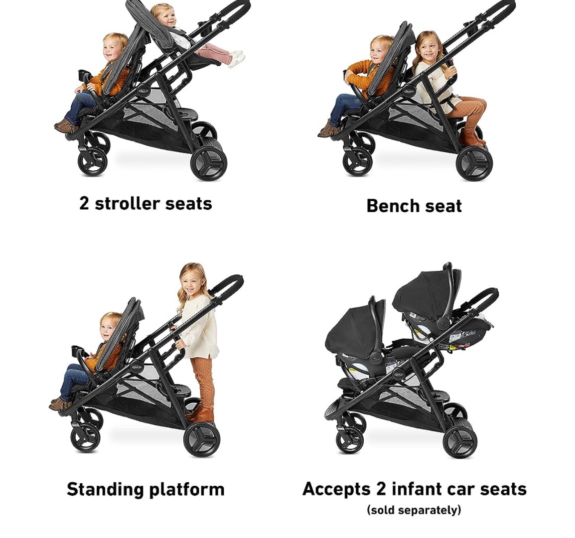 coches y sillas - Coche doble para bebés (mellizos/gemelos)  3