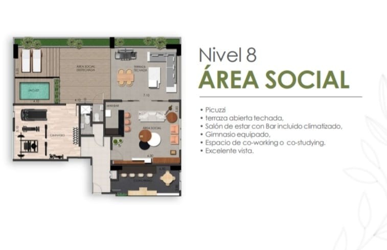 apartamentos - VENTA o ALQUILER: Apartamento nuevo  1 hab, en Evaristo. (Gimnasio y Picuzzi).  9