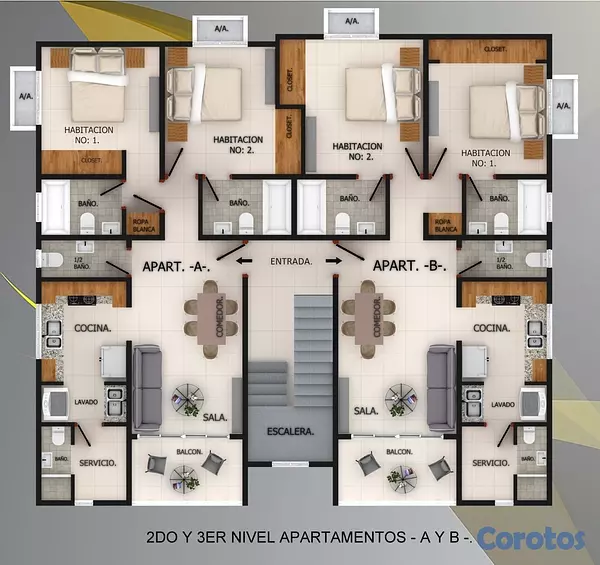 apartamentos - Apto 1B Proyecto en Mirador del Oeste 4