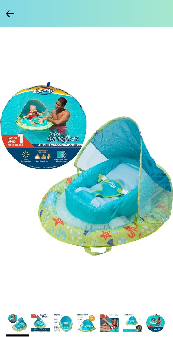 accesorios - Inflador para bebés de 3 a 9 meses. Marca Swimways