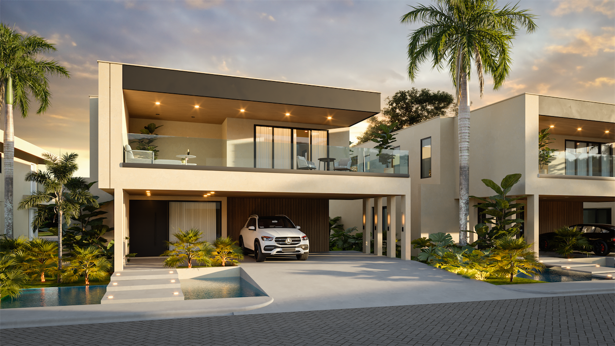 casas vacacionales y villas - Venta de villas Luxury en Juan dolio frente al campo de golf y menbresia 437mts 6