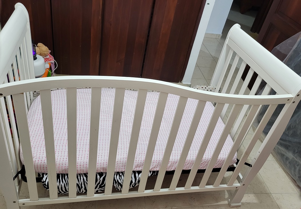 muebles - Cama cuna ajustable con su colchón 2