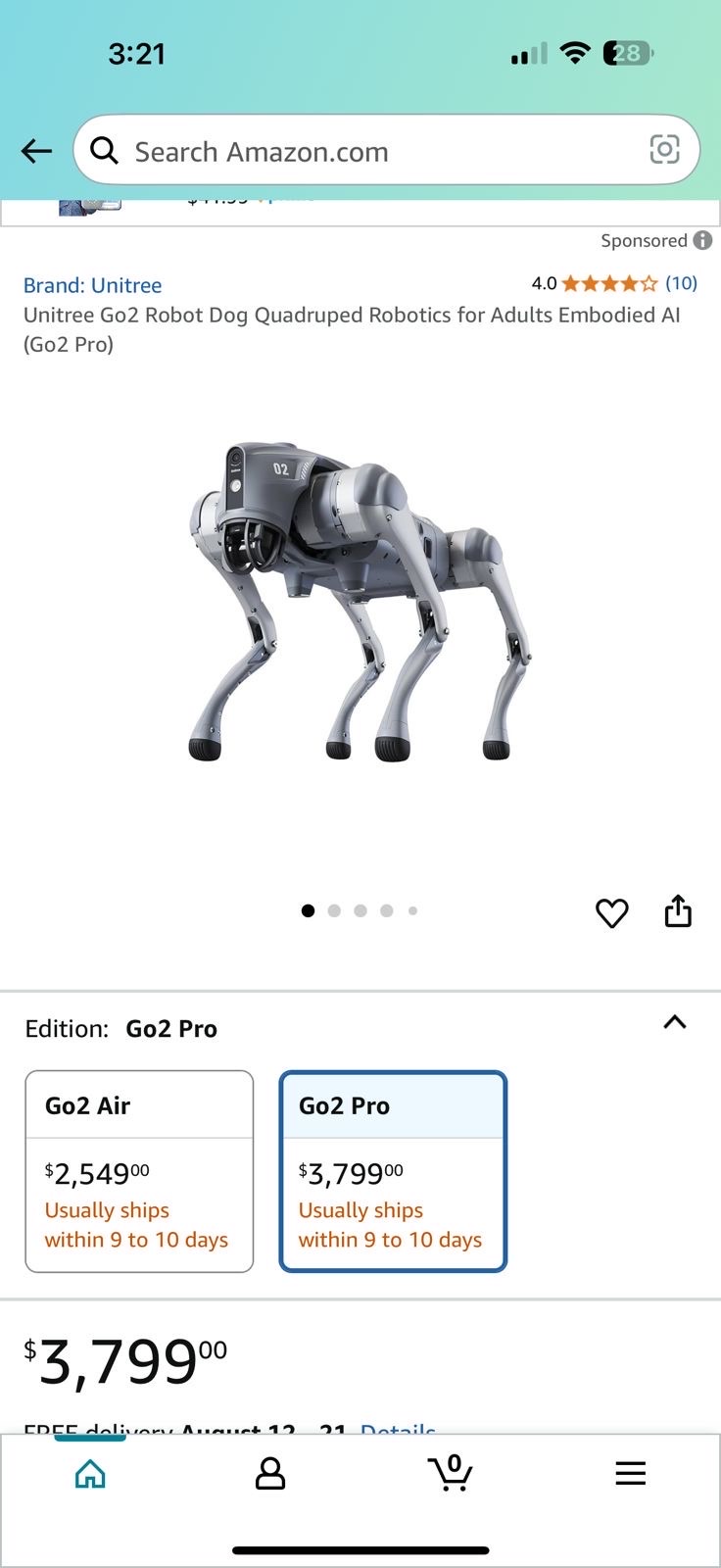otros electronicos - Robot Inteligente Unitree Go2 | Edición Avanzada | Cuadrúpedo Autónomo | Nuevo  2