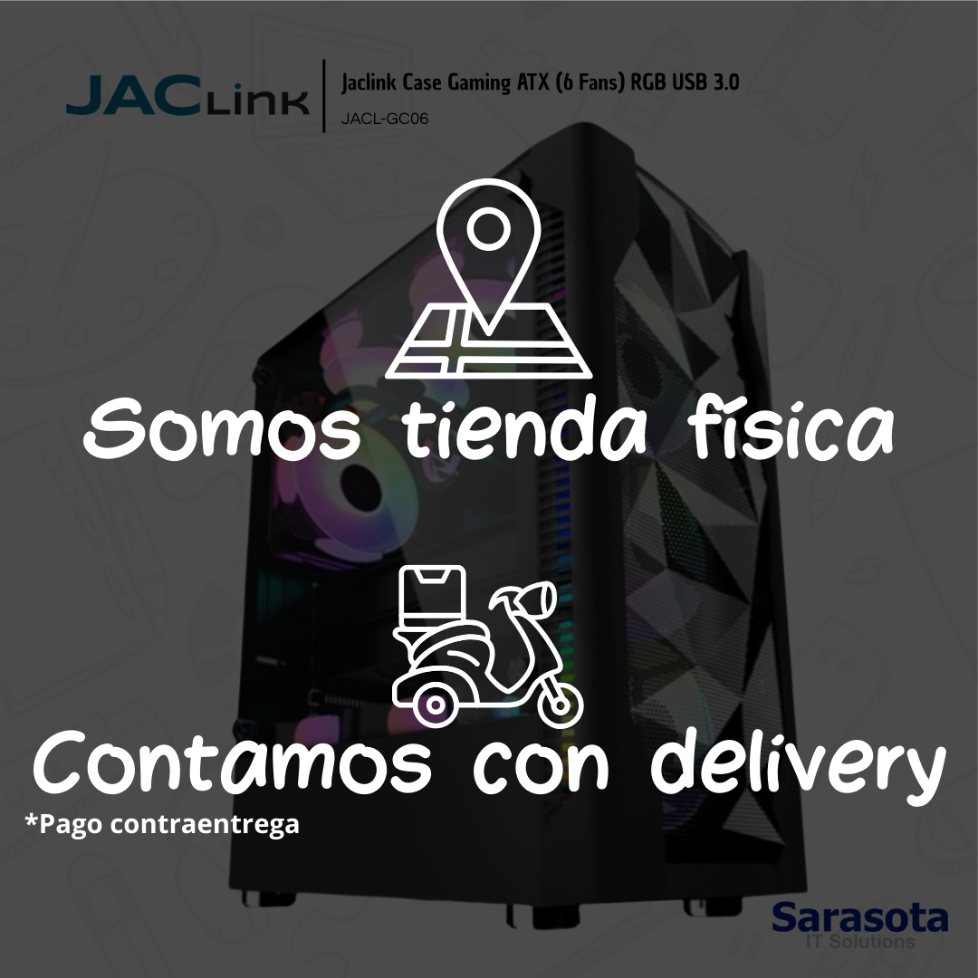 accesorios para electronica -  Jaclink Case Gaming ATX (6 Fans) RGB USB 3.0  1