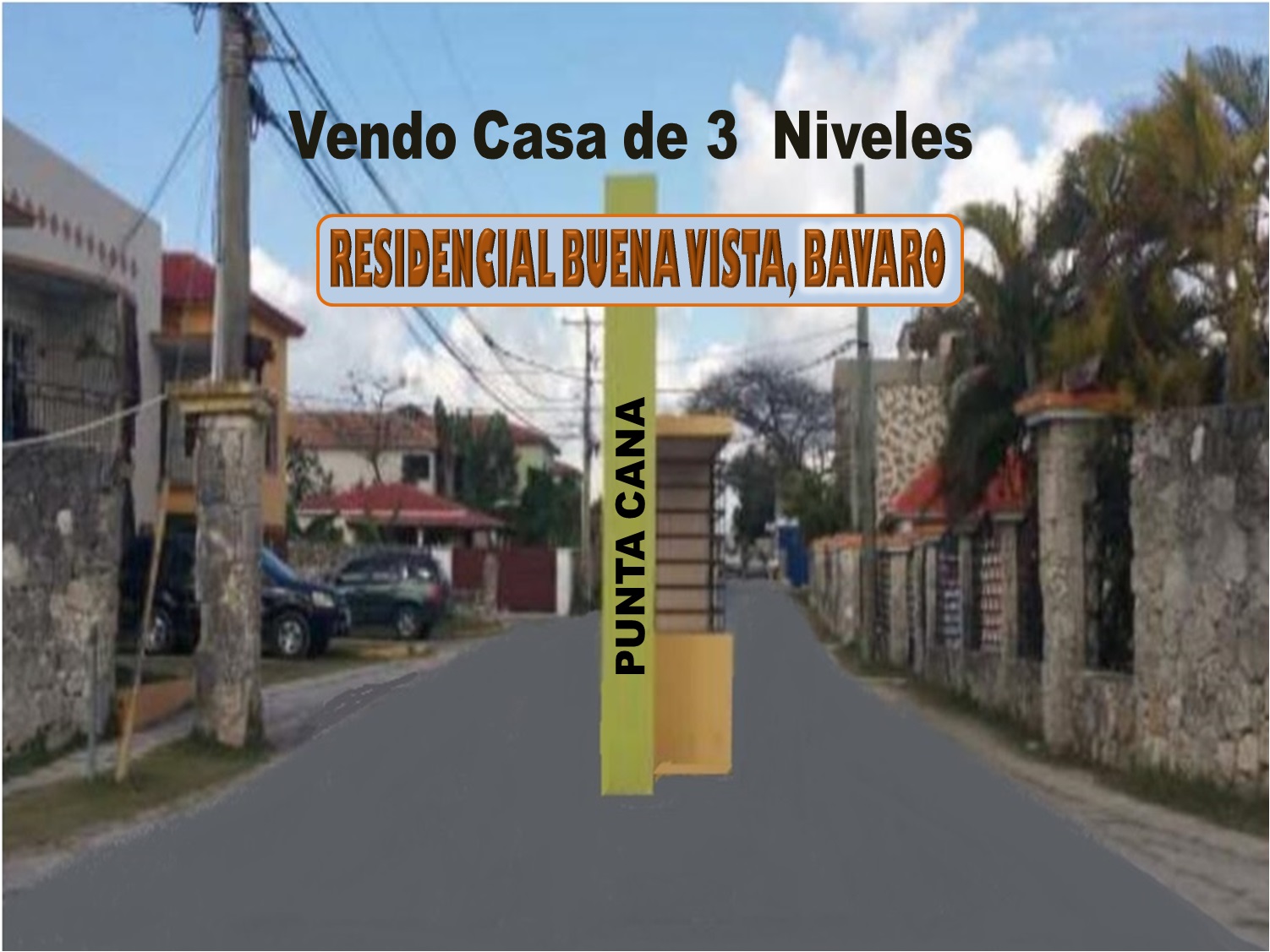 casas vacacionales y villas - CASA 3 NIVELES AMUEBLADA,  EN BAVARO, RES. VILLAS ALTAS, BUENA VISTA, PUNTA CANA 2