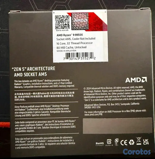 accesorios para electronica - AMD - Ryzen 9 9950X 16-Core 2