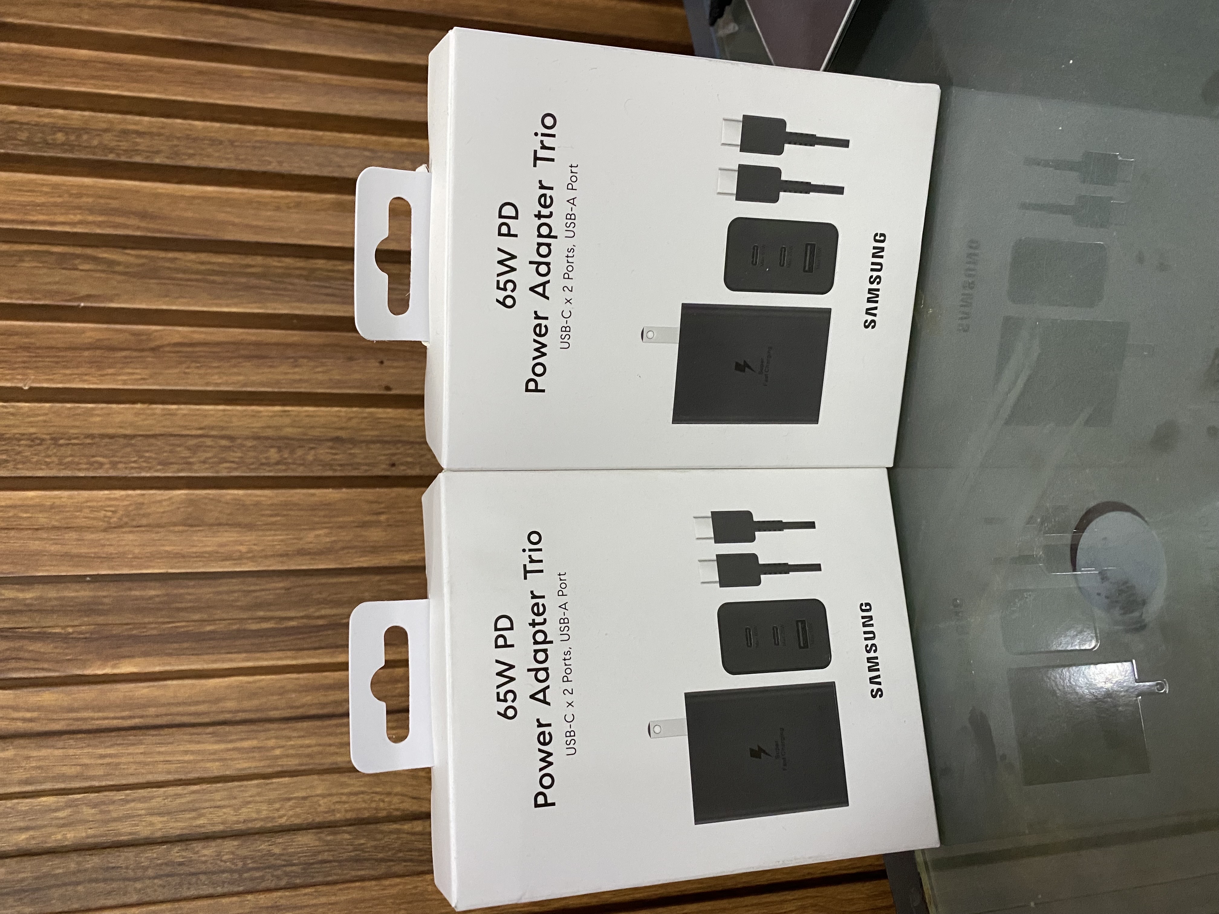 celulares y tabletas - cargador Samsung 3 salida usb tipo c 65W  0