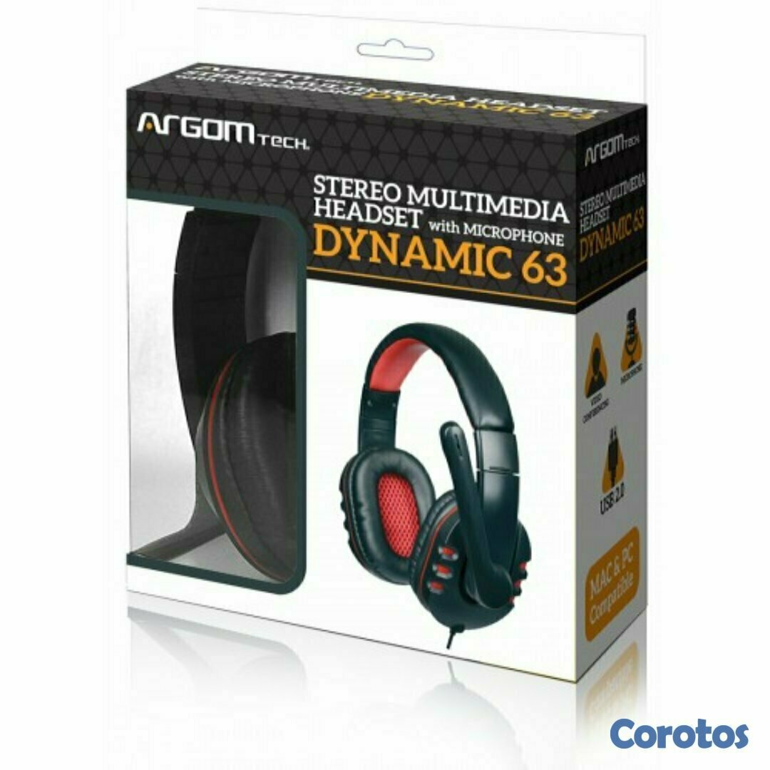 computadoras y laptops - AUDÍFONO USB CON MICROFONO ESPECIAL PARA ETUDIANTES  ARGOM DYNAMIC 63, ESTÉREO 3