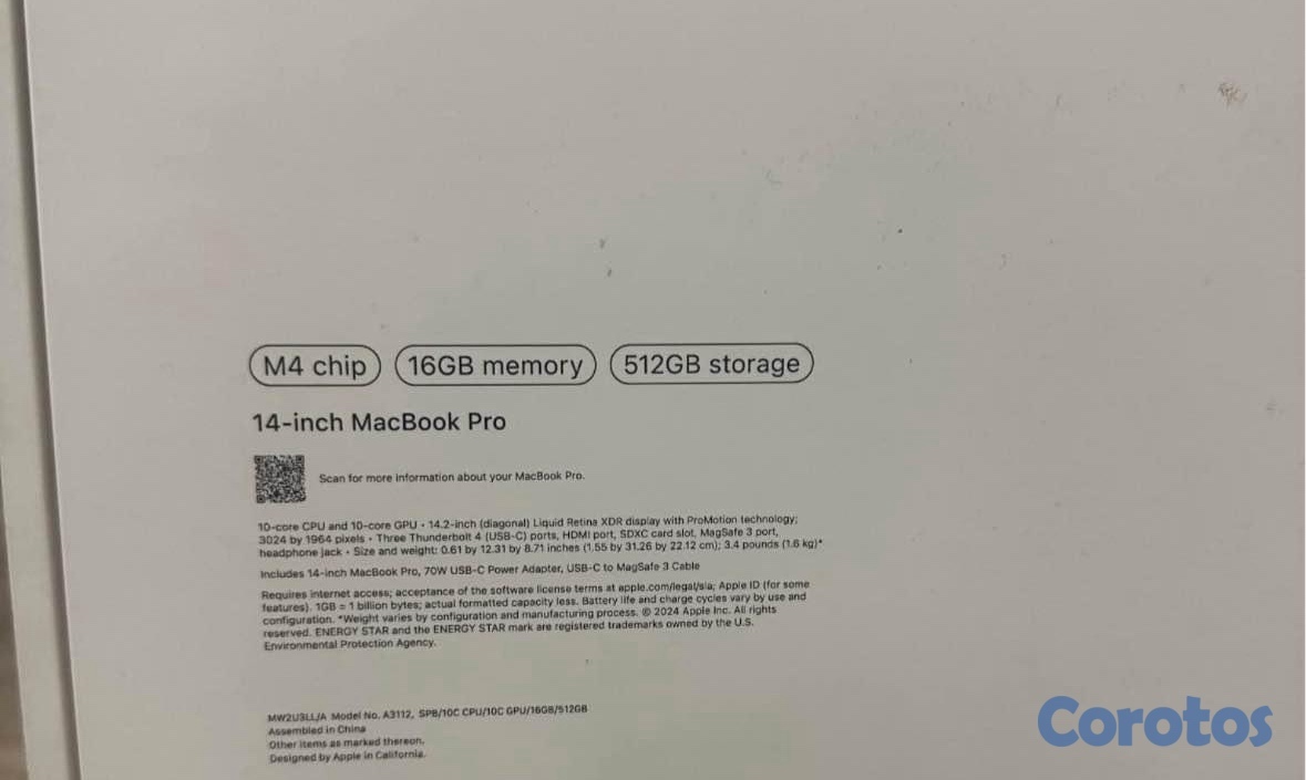 computadoras y laptops - MacBook Pro M4 14" 512GB 16GB RAM SELLADA 🔥‼️ 2