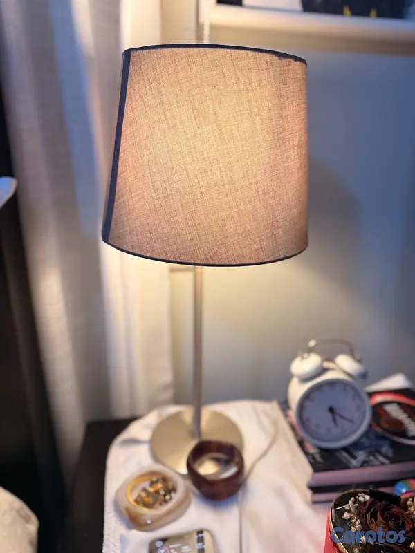 electrodomesticos - Dúo de lámparas de mesa de noche gris 2