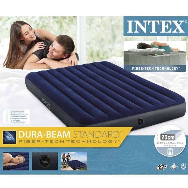 muebles y colchones - Colchón inflable intex de 60 pulgadas, super practico de inflar y cómodo 1