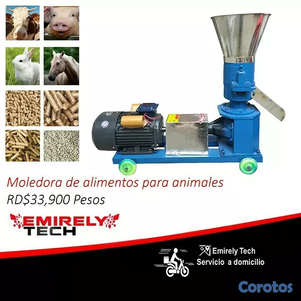 equipos profesionales - Peletizadora paletizadora trituradora moledora de alimentos de animales   1