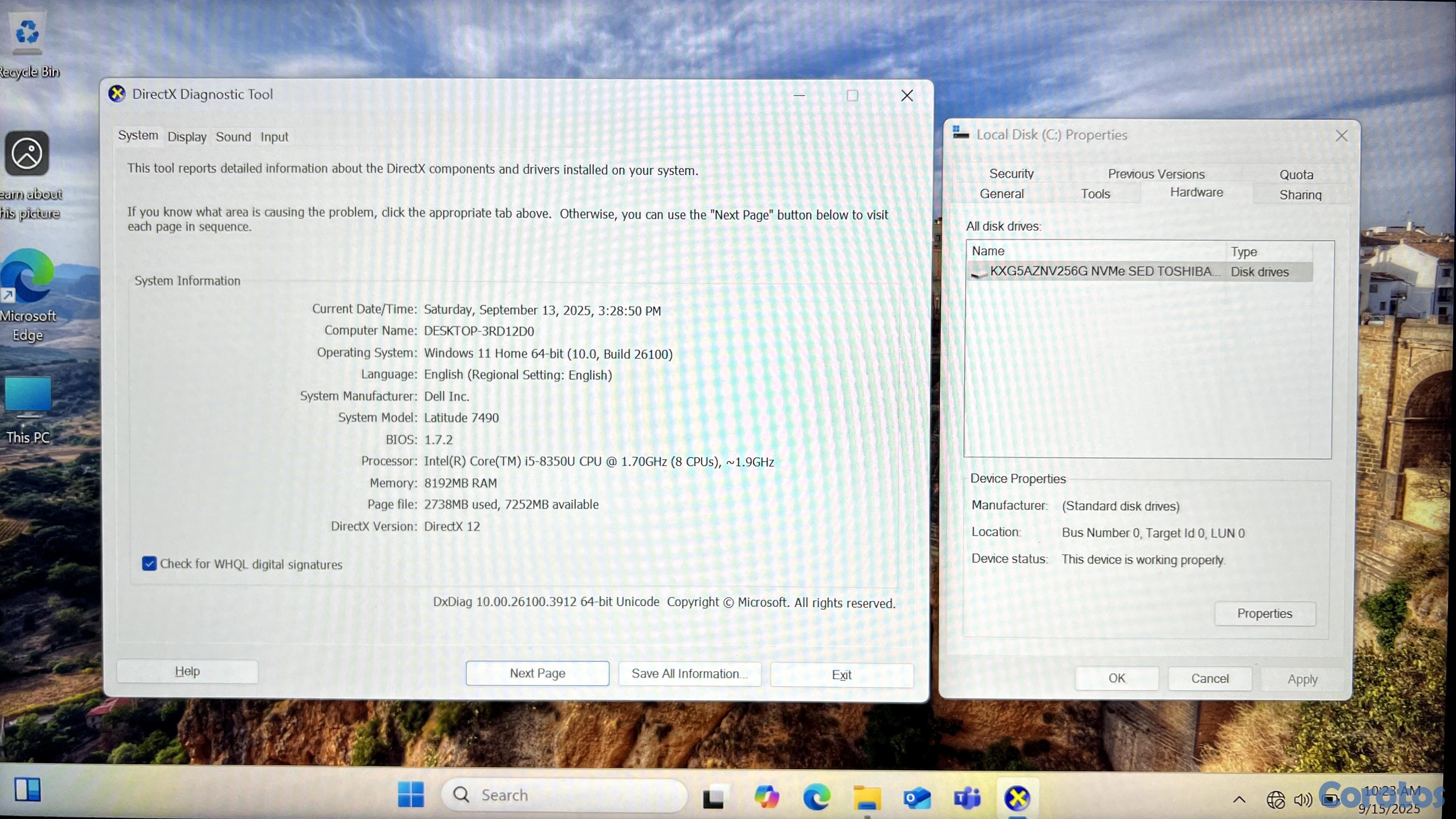 computadoras y laptops - 💻 Dell Latitude 7490 i5 8va 8GB Ram 512SSD 8