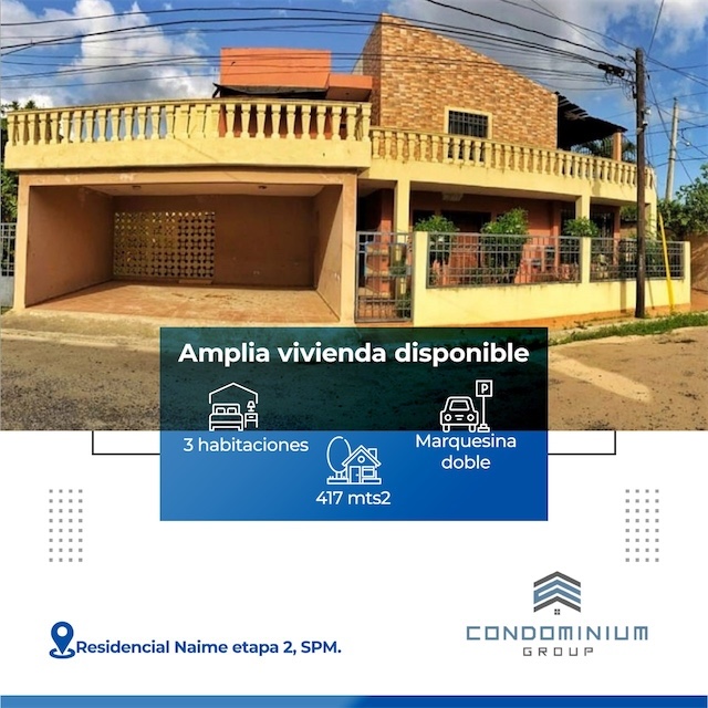casas - Amplia Vivienda en Residencial Naime San Pedro de Macorís.