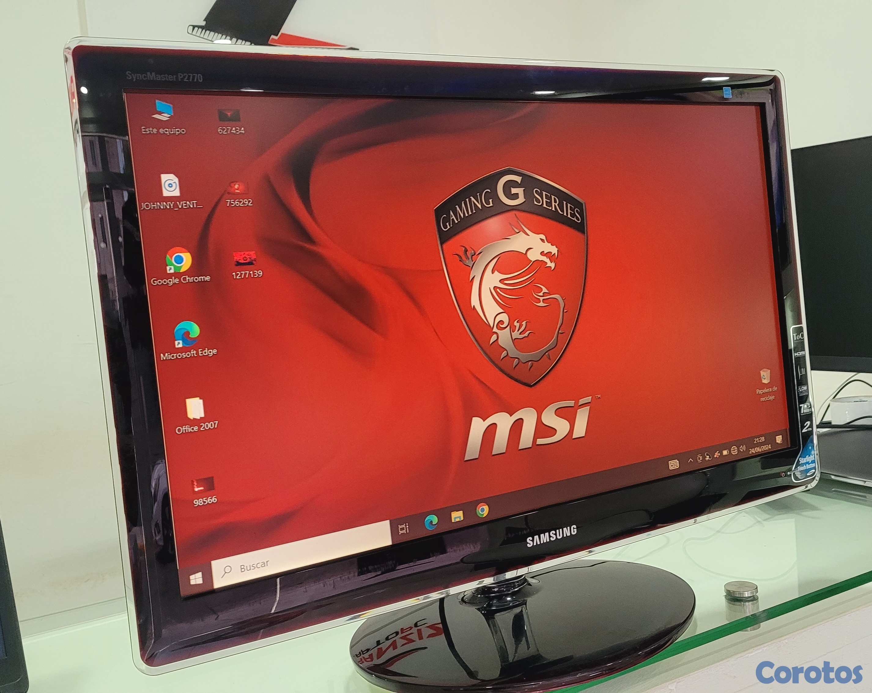 computadoras y laptops - monitor Samsung de 27 Pulg Full 1080p trae hdmi 2