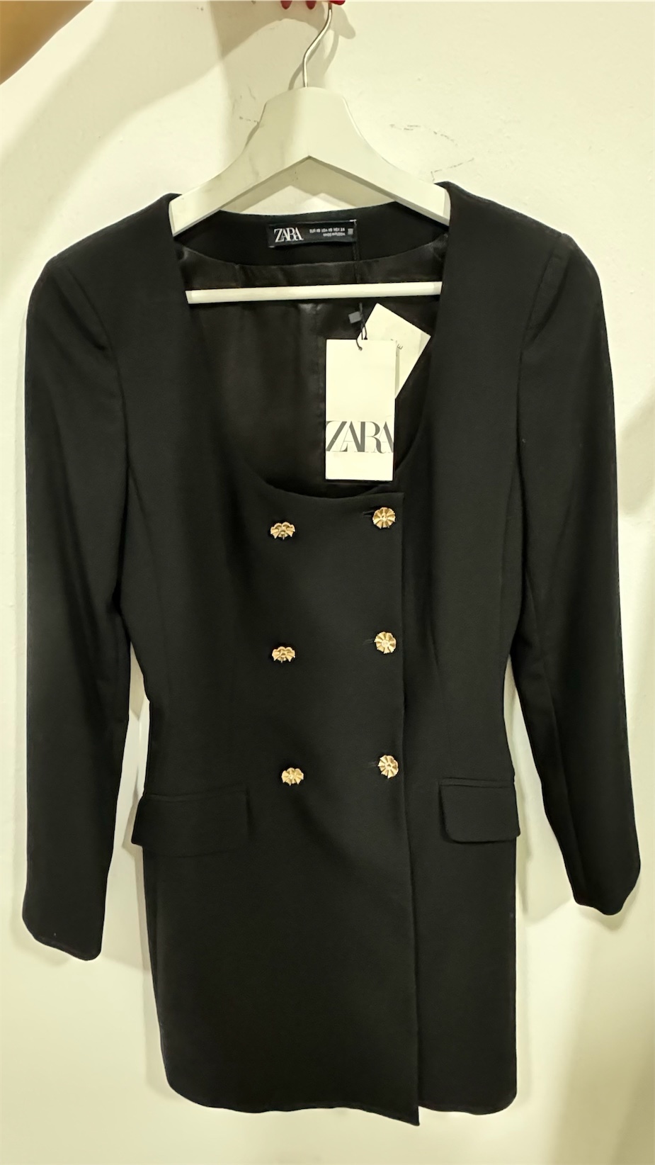 ropa para mujer - Vestido XS Zara tipo chaqueta/blazer