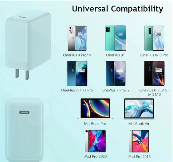 celulares y tabletas - Cargador 65W one plus 4