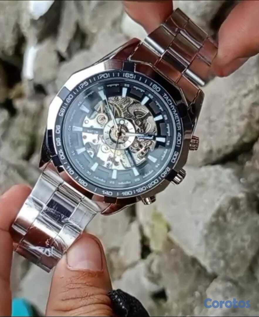 joyas, relojes y accesorios - Reloj Winner Automático Skeleton acero inoxidable  1