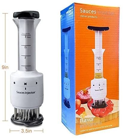 cocina - Inyector de salsas para carne profesional aguja ablandadora, sabor, bbq sazon 5