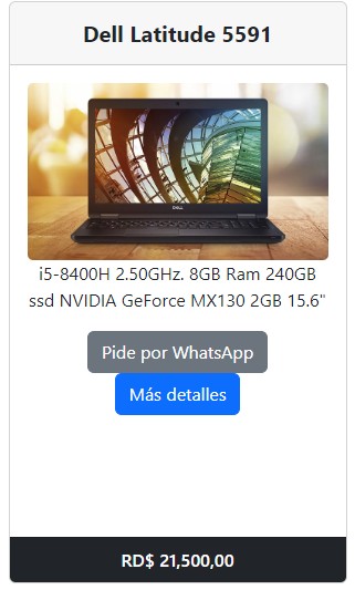 computadoras y laptops - LAPTOP Dell Latitude 5591