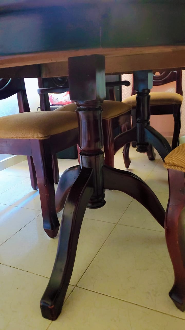 muebles y colchones - comedor 6 sillas en caoba  1